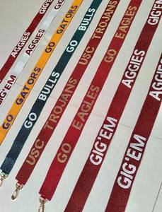 Gameday Red Raiders Beaded Purse Strap Adjustable <b>Star</b> Beaded Belt Accessories with Straps - Product Image 3