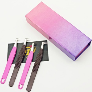 Pince à épiler professionnelle d'extension de cils de précision en acier inoxydable antistatique Volume Durable cils classiques pointe pointue 90 - Product Image 6