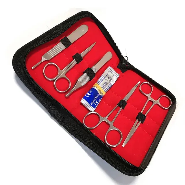 Kit de prática de sutura de melhor qualidade, kits de dissecção cirúrgica médica para estudantes