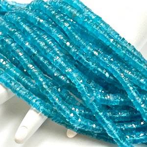 ลูกปัดพลอยโทแพซสีฟ้าลอนดอนสายลูกปัดทรงกลมตัดเหลี่ยมเพชรพลอยเพื่อการรักษาสำหรับทำเครื่องประดับลูกปัดบุษราคัม - Product Image 2