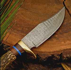 Cuchillos de Caza de Acero de Damasco al por Mayor, Cuchillos de Hoja Fija para Campismo y Supervivencia con Funda de Cuero Fino, Cuchillos de Acero Personalizados - Product Image 3