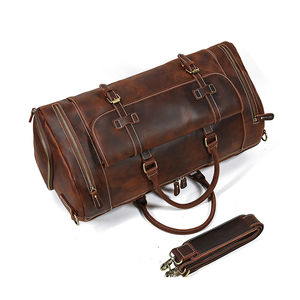 Sacs de sport vintage pour hommes fabriqués à la main prix de gros sac de sport en cuir pour sports de plein air voyage sac de sport en cuir PU - Product Image 2