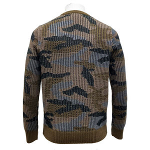 Pull à col rond à manches longues pour homme FW23, en laine mérinos et acrylique mélangés, respirant, à séchage rapide, anti-froissement, couleur unie, décontracté pour l'hiver - Product Image 2