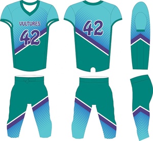 Servicio OEM Uniforme de Fútbol Americano Personalizado con Sublimación de Manga Corta - 100% Poliéster Personalizable a Bajo Precio - Product Image 2