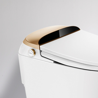 WC monobloc japonais A105 en céramique à poser au sol avec bidet automatique, siège chauffant, télécommande et drainage en P/S