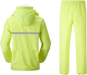 Combinaison de pluie légère imperméable à haute visibilité, veste et pantalon de sécurité réfléchissants, uniforme de travail certifié CE, logo personnalisable - Product Image 2