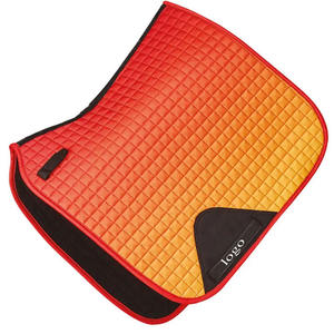 Tapis de selle de dressage en suède de luxe, tissu d'équitation premium absorbant les chocs avec passepoil en cordon argenté et tissu respirant - Product Image 3