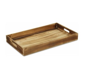 Custom Lightweight Rectangular Wooden Serving Tray with <b>Copper</b> and Iron Finish for Decorative Use in Kitchen - Product Image 3