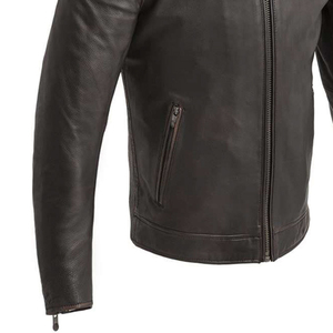 New Customized Design <b>Men</b> Canvas Leather <b>Jacket</b> Stand Collar High Street Custom Logo Label High Quality Winter <b>Jacket</b> - Product Image 5
