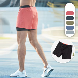 Meilleure qualité conception personnalisée Double couche été maille Shorts confortable Spandex Polyester Basketball Shorts High Street Solid - Product Image 1
