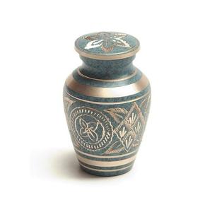 EW-urna de cremación para adultos, urna funeraria de metal de latón de alta calidad con grabado clásico, recuerdo para cenizas - Product Image 4