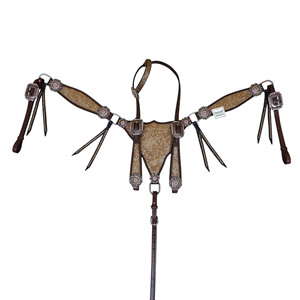 New Arrival Premium Topaz Crystals Headstall and Breast Collar Western Roping Horse Show <b>Tack</b> Custom Manufacturer Exporter - Product Image 1