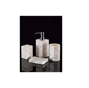 ชุดห้องน้ำดีไซน์แบบฝังกระดูกชุดอุปกรณ์ในห้องน้ำชุดอุปกรณ์สำหรับห้องน้ำและสบู่และขวด - Product Image 6