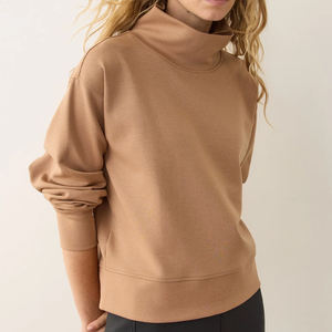 Custom Logo Unisex Regular Fit Fleece 100% Cotton Winter Pullover <b>Jumper</b> Long Sleeves Drop Shoulder <b>Turtleneck</b> Sweatshirt - Product Image 6