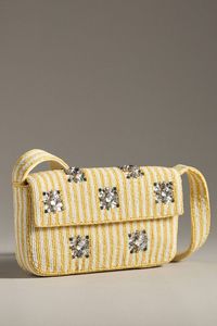 Pochette de soirée brodée de perles de rocaille et de fils - Product Image 3