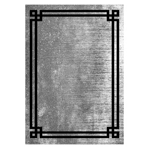 Alfombra de Chenilla Lavable a Máquina con Estampado Digital Tradicional Anatolia en Gris Carbón, Antideslizante, Modelo LXDP-0079 de RUGS DEPOT, Venta al Por Mayor - Product Image 1