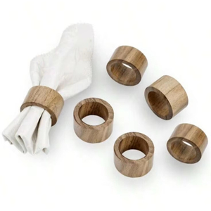 Nouveau design élégant matériau en bois rond de serviette pour décoration de table de fête de mariage rond de serviette à vendre - Product Image 1
