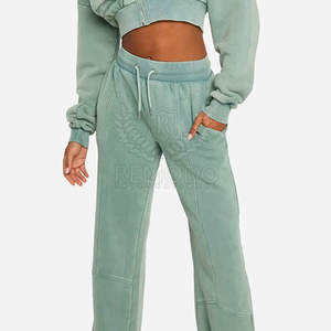 Precio de fábrica, chándal de lavado ácido, venta al por mayor, ropa de calle, chándal de lavado ácido para mujer - Product Image 6