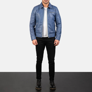 Blouson en cuir Blouson en cuir de moto pour homme Blouson en cuir de couleur marron pour homme - Product Image 6