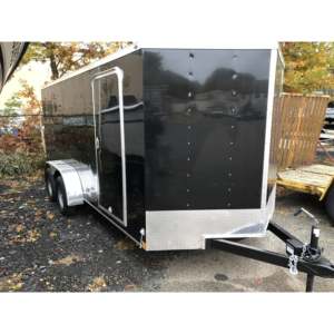 Semi-remorque de fret fermée en acier, 8,5x14, avec anneaux en D, haute performance, grande capacité, prix usine - Product Image 1