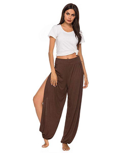 <span class=keywords><strong>Pantalon</strong></span> large décontracté taille haute en coton et lin pour <span class=keywords><strong>femme</strong></span>, avec poches, grande taille, offre spéciale - Product Image 5