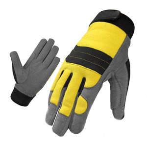 Outdoor Mechanic <b>Gloves</b> Leather Breathable <b>Waterproof</b> Protective All-Season Fashionable in All Colors 2023 <b>Men</b> - Product Image 1