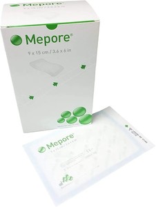 แผ่นปิดแผลทางการแพทย์ปราศจากเชื้อแผ่นยางมาตรฐาน CE ของ Mepore ขนาด9x15ซม. แพ็ค50ชิ้น - Product Image 2