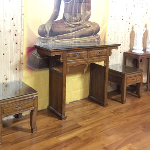 Elegante Mueble de Entrada de Teca Sostenible y Duradero, Mesa de Entrada de 4.8 Pies, Estilo Clásico Chino para Sala de Estar - Product Image 3