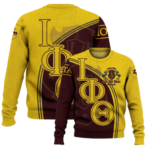 Iota Phi Theta 1963 pull grec Chenille lettre acrylique tricot pull fraternité vêtements hiver grec vêtements - Product Image 6