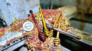 100% High Quality Mango Timber Wood <b>Honey</b> Stick Dipper Wedding Favor Spoon Cheap Price <b>Pot</b> Stirrer and Dipper - Product Image 2