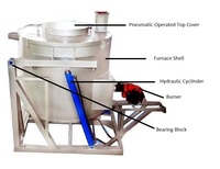 Four à Cruche Hydraulique Neuf de Haute Qualité pour le Recyclage de Métaux Ferreux en Cuivre, Équipement Économe en Énergie de 400 kg à Foyer Huileux