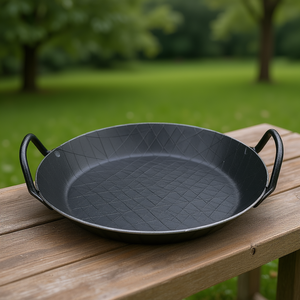 Bandeja para Asar de Hierro Forjado Negro TURK con 2 Asas, Bandeja para Servir de 28 cm de Diámetro - Product Image 3