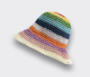 Handmade Multi-Color Raffia <b>Hat</b> Stylish & Breathable for Travel and Casual Wear - Product Image 4