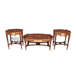 Classic Wooden Inlay <b>Table</b> Set - Product Image 2