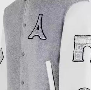 Chaqueta Universitaria de Invierno 2026 de Lana/Poliéster con Logotipo Personalizado, Estilo Casual Holgado para Hombre, Cierre de Cremallera, Estilo Urbano, OEM - Product Image 2