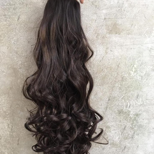 Extensiones de Cabello Natural Sin Procesar, Ondulado, Rizado, Virgen, Remy, Negro, para Mujeres, con Doble Trama a Máquina y Puntas Dobles - Product Image 6