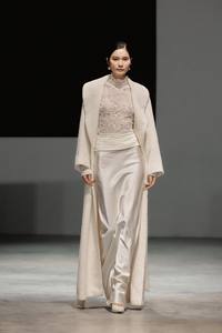 High Fashion Clothing Women's <b>Skirts</b> ELEGANT High Waist RUCHED WAIST COLUMN <b>SKIRT</b> Mison Satin <b>Long</b> <b>Skirts</b> For Women WhiteAnt - Product Image 6