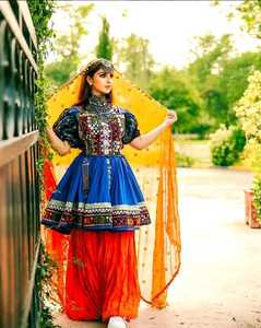 ชุดเดรส Afghan kutchi สำหรับผู้หญิงระบายอากาศได้ดีพร้อมการตกแต่งลูกไม้2025 - Product Image 3