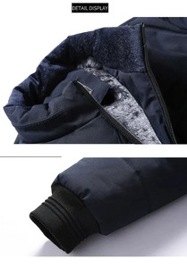 Men's Long <b>Thin</b> Fashion Summer <b>Jacket</b> with Stand Collar Waterproof Polyester Padded <b>Puffer</b> Fur Lining for Summer Wear Front Logo - Product Image 3