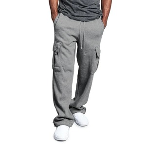 Mens Loose Oversized Sweatpants Straight Fit Joggers for Sports and Streetwear Long <b>Trousers</b> MultiPocket Pants - Product Image 1