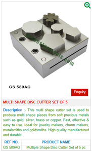 Juego de cortadores de discos de formas múltiples de 5 herramientas de joyería GS 589AG para herramientas de joyería - Product Image 2