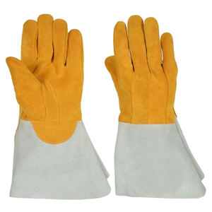 Logo personnalisé pour gants de soudage en cuir double paume avec protection de sécurité des mains gants en cuir confortablement imperméables pour hommes - Product Image 1