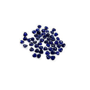 Saphir bleu de Bangkok de haute qualité, taille cœur radiant, 3 mm et 4 mm, pierres de saphir jaunes et roses facettées - Product Image 5