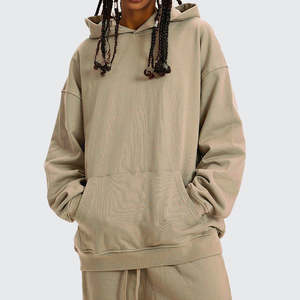 Custom 2024 nuevo Oversize ddrop hombro hombres sudaderas con capucha OEM peso pesado liso pullover hombres en blanco Sudadera con capucha de gran tamaño con logotipo personalizado - Product Image 5