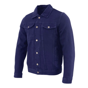 Personnalisez la dernière mode Veste ajustable style supérieur avec vestes en denim bleu foncé pour la saison d'hiver pour hommes - Product Image 2