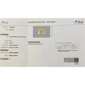 Zafiro Amarillo Natural, Gema Suelta, Facetada, Rectangular, 9x11mm, Peridoto Brillia - Product Image 3