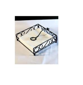 Boîte de rangement pour mouchoirs, design personnalisé, porte-serviettes, finition en poudre noire, porte-mouchoirs en métal pour les mariages et les fêtes - Product Image 1