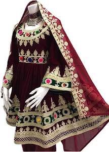 Robe kuchi vintage ethnique tribal, robe de soirée traditionnelle afghane/pakistanaise Kuchi Kochi 3058 - Product Image 3