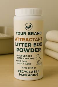 Poudre de litière attractive de marque privée de qualité supérieure 32oz Chats en spray parfumés frais et écologiques USA à faible teneur en quantité minimale de commande naturel - Product Image 4