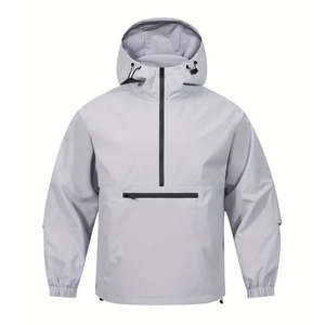 แจ็กเก็ตกันลมไนล่อนพร้อมฮู้ดสำหรับผู้ชายแจ็กเก็ตกลางแจ้งแฟชั่นใหม่ออกแบบได้ตามต้องการ - Product Image 4